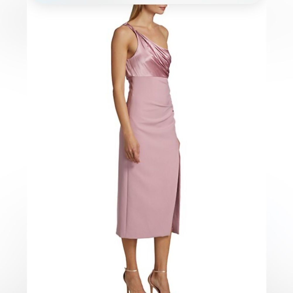 Cinq A Sept Pink Sand Trenton Half shoulder dress size 0 - Picture 3 of 11